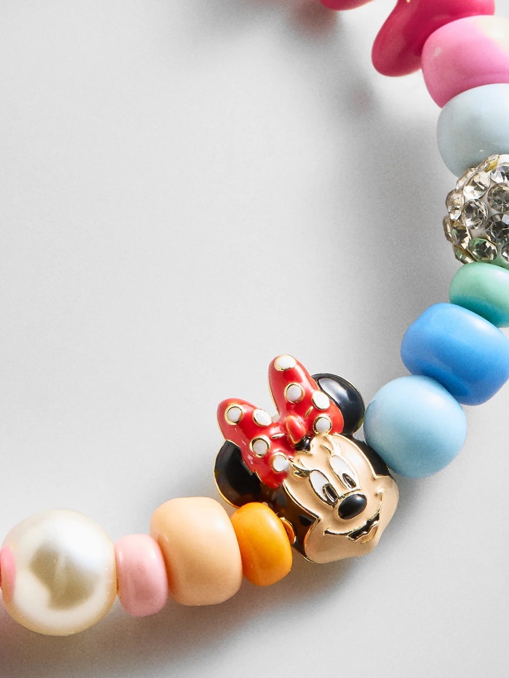 BaubleBar Disney Minnie Mouse Beaded Multicolored Charm Bracelet New - Picture 2 of 4